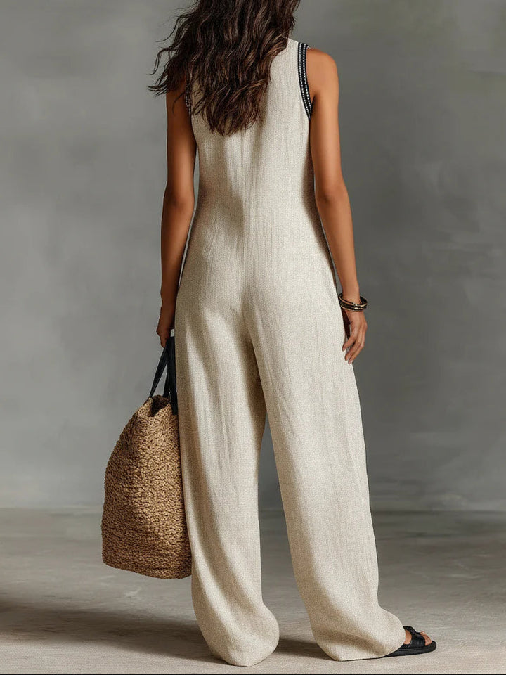 Orlinda Zipper Sleeveless Jumpsuit