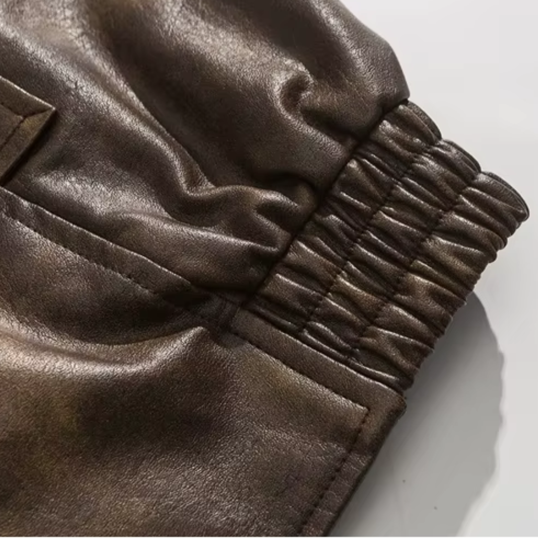Wellington Vintage Washed Leather Jacket