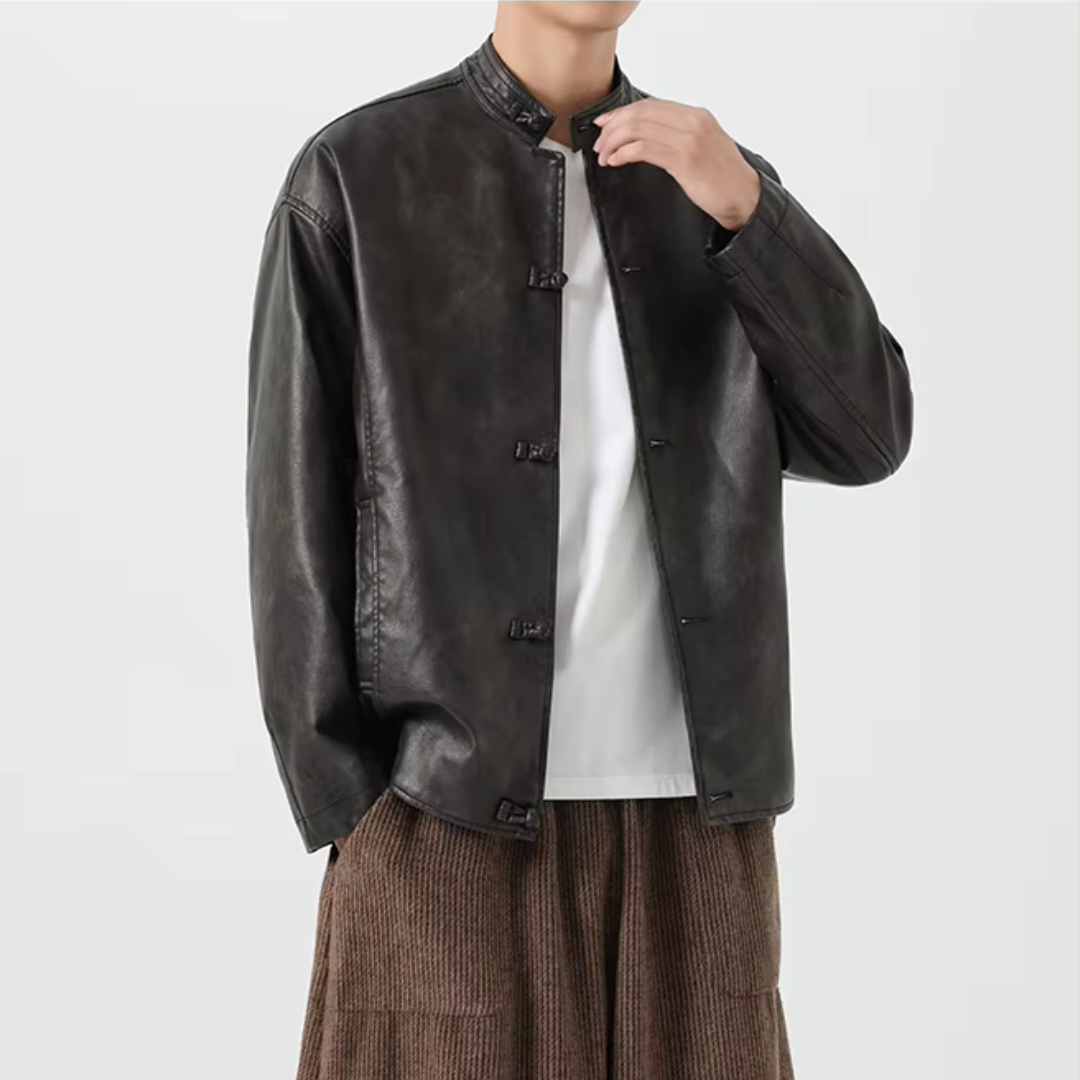 Wellington Vintage Washed Leather Jacket