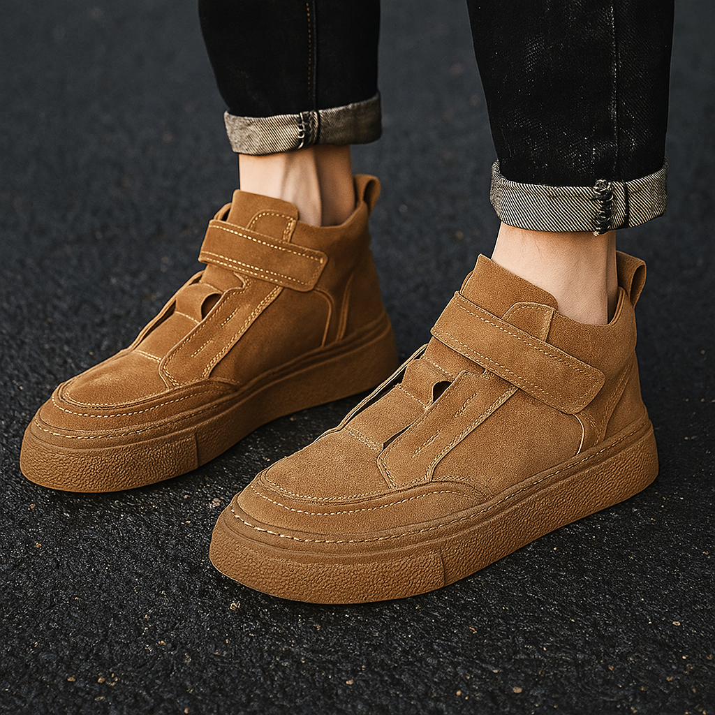 Brunello Suede Leather Sneakers