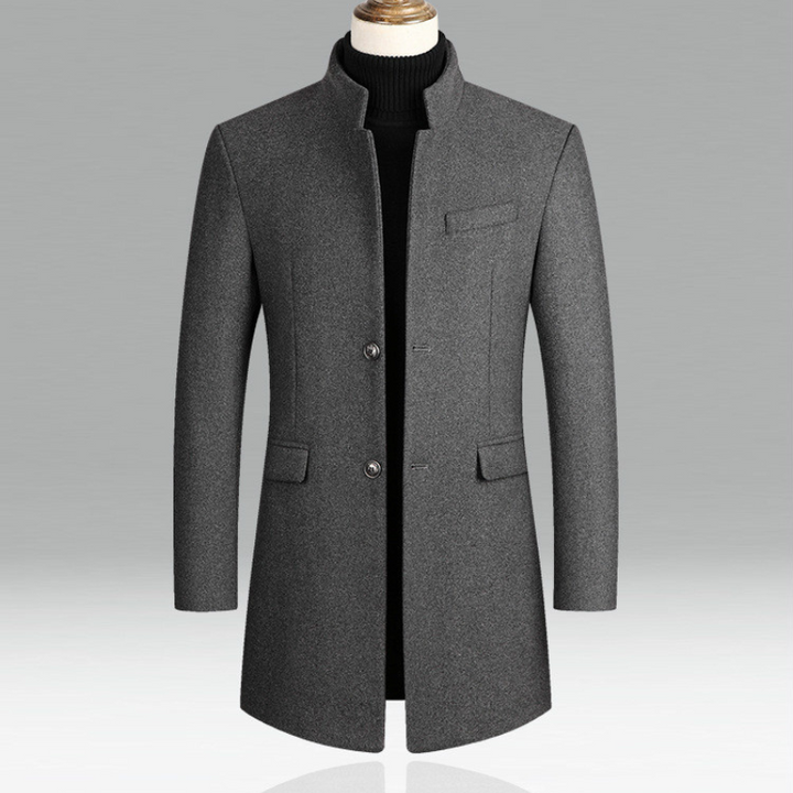 Jacob Men's Stylish Slim-Fit Wool Coat
