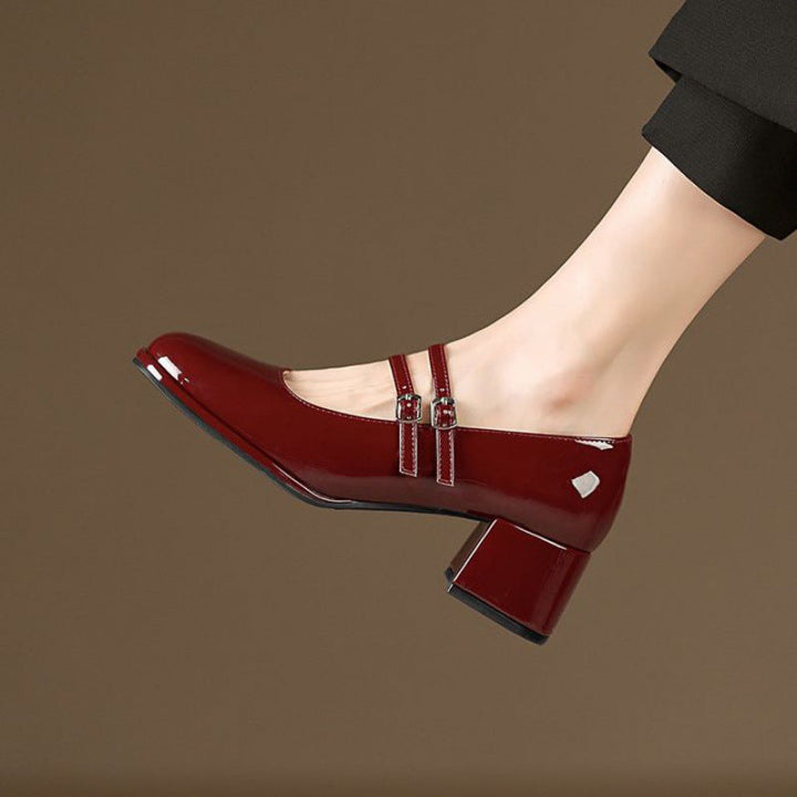 Siana Soft Leather Wide Toe Pumps
