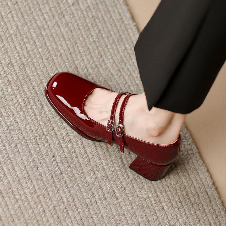 Siana Soft Leather Wide Toe Pumps