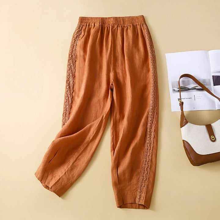 Priscilla Cotton-Linen Pants