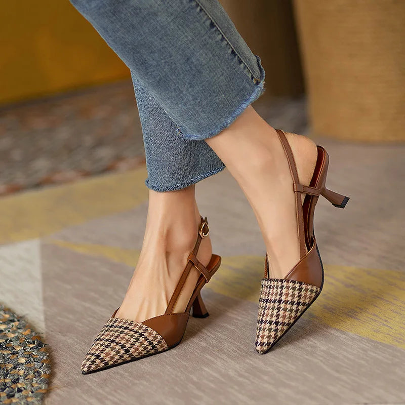 Monroe Leather Slingback Sandals