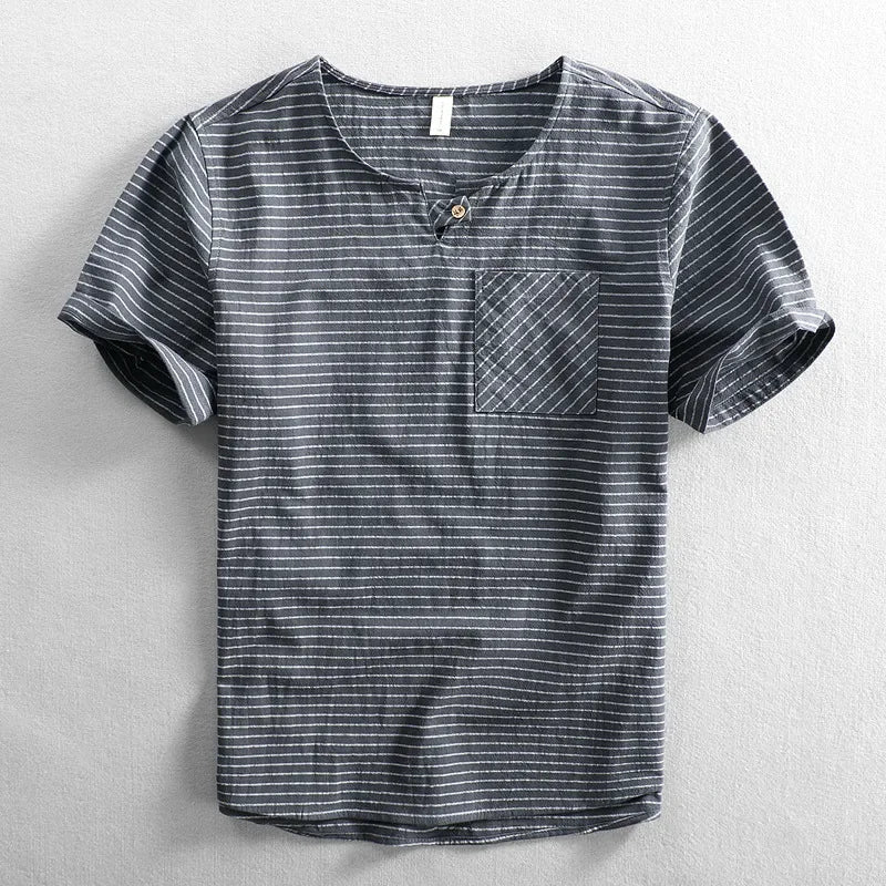 Lusso Cotton Stripe Tee Shirt