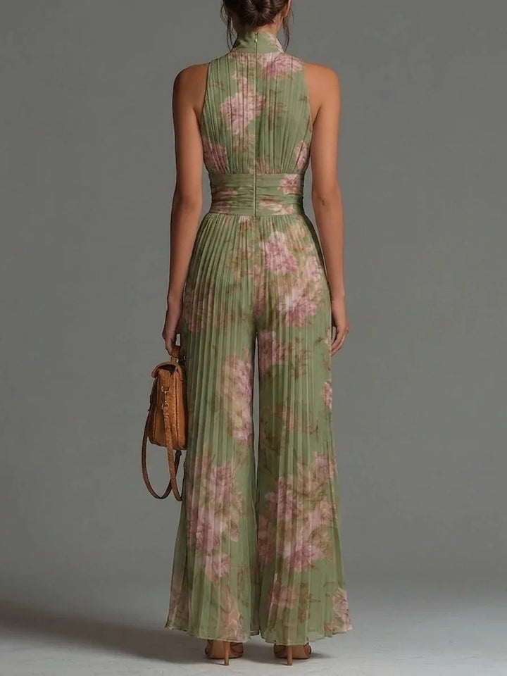 Liora Pleated Wide Leg Jumpsuit