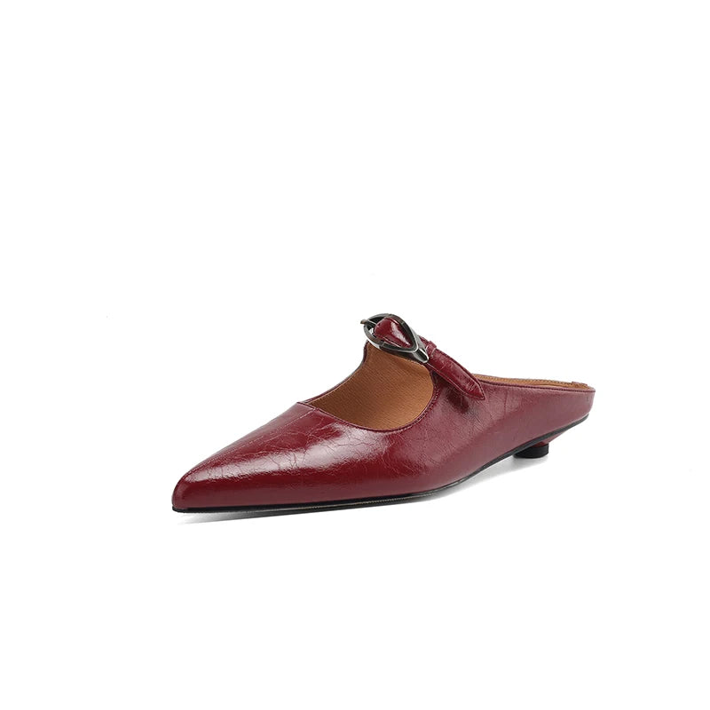 Alvina Genuine Leather Mules