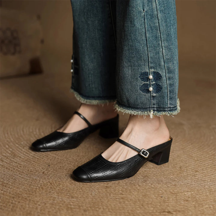 Milani Genuine Leather Mules