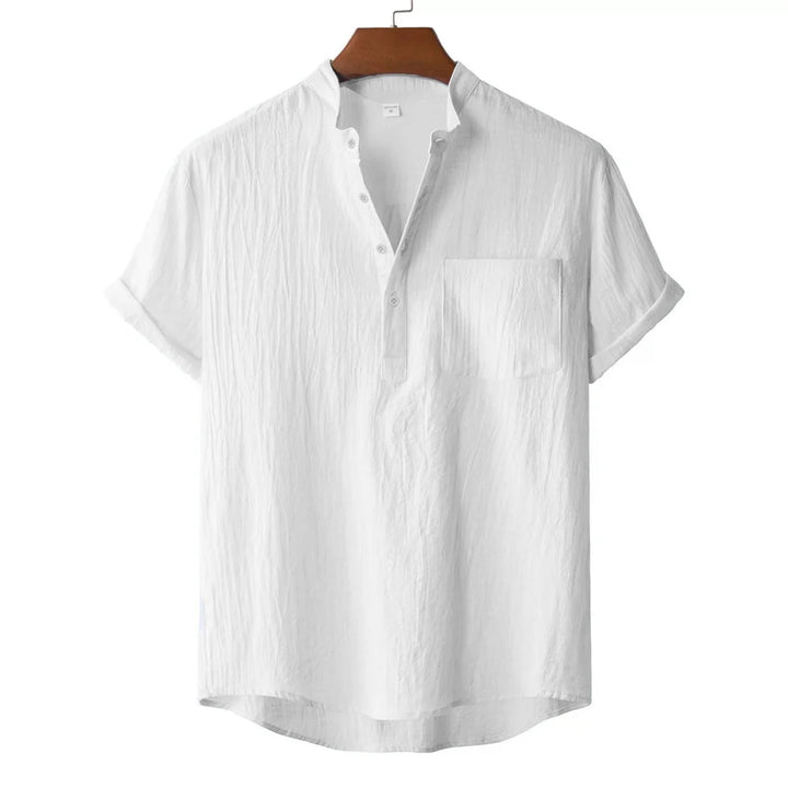 Micheal Linen Henley Hawaii Shirt