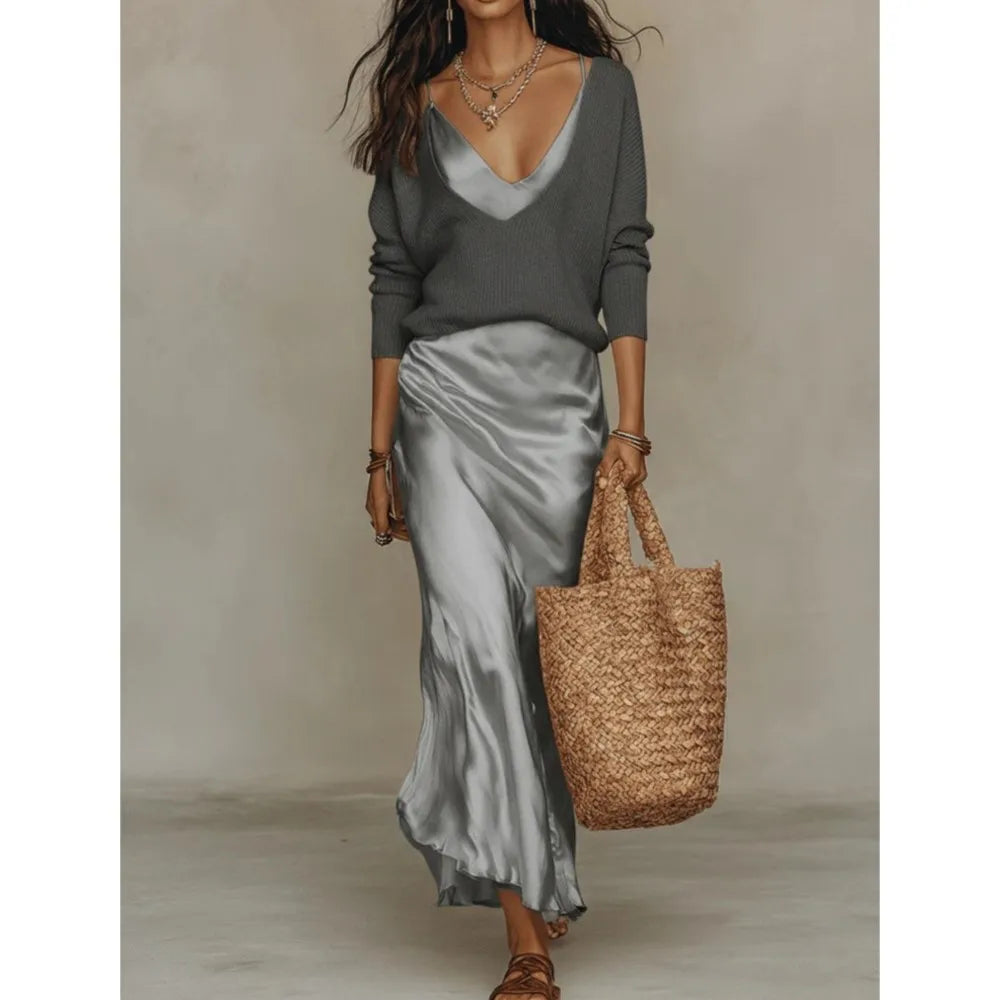 Jazlyn Silk Skirt Set