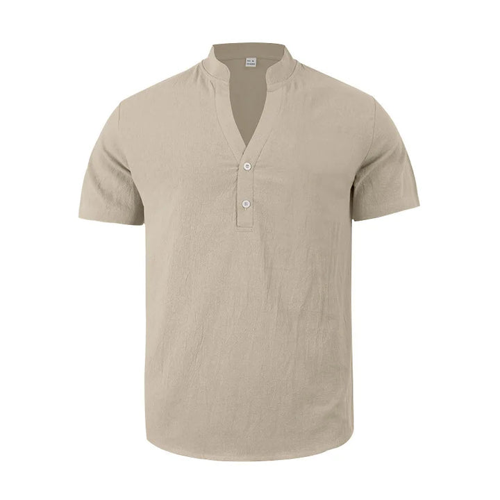 Coastline Cotton V Neck Shirt