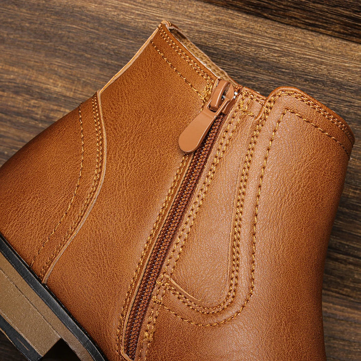 Henderson Zipper Leather Boots