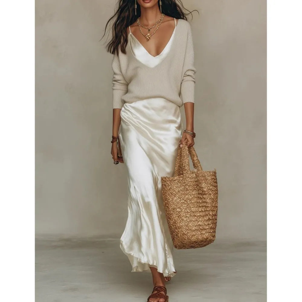 Jazlyn Silk Skirt Set
