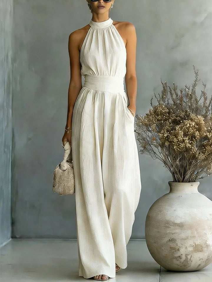 Natalie Halter Wide Leg Jumpsuit