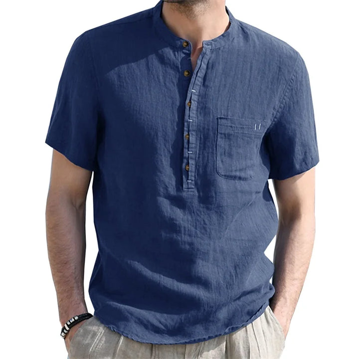 Carter Linen Henley Shirt