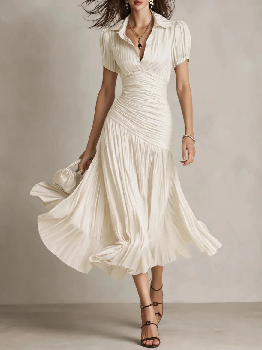 Olivia Pleated Midi Dress