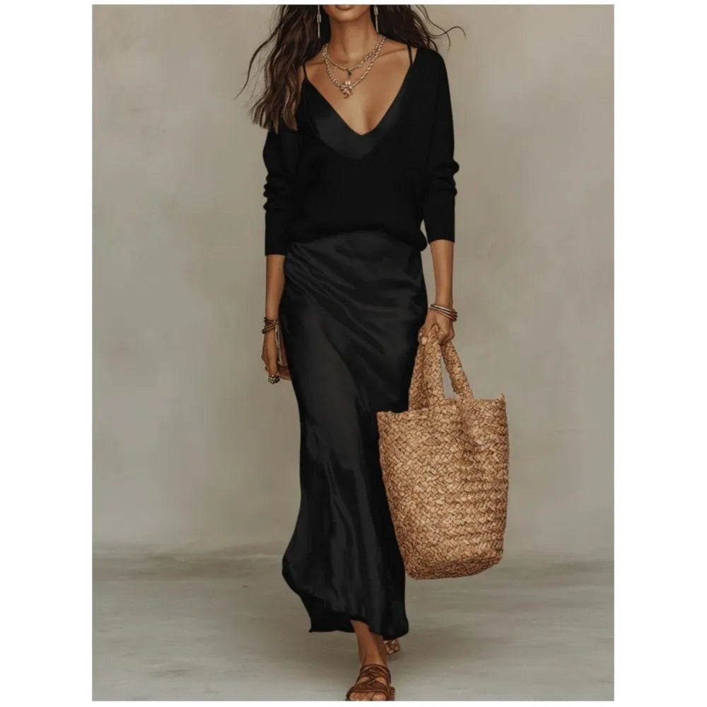 Jazlyn Silk Skirt Set