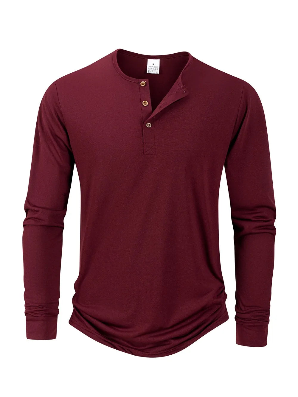 Henley Long Sleeve Neckline Shirt