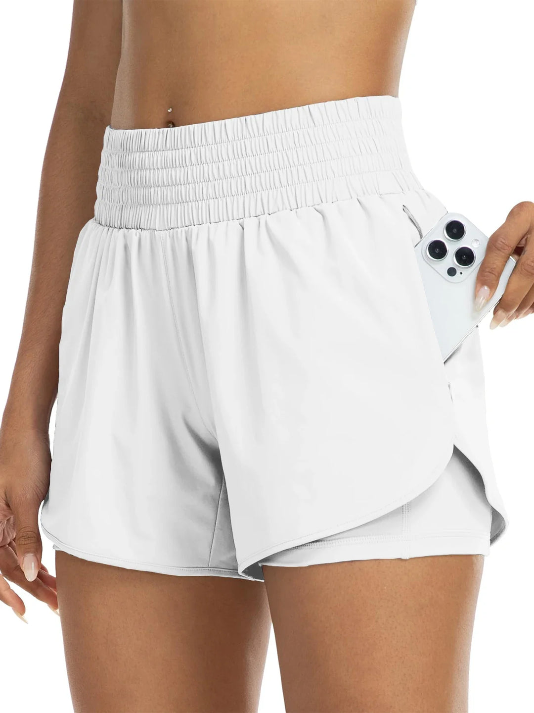 Aero High-Waisted Track Shorts
