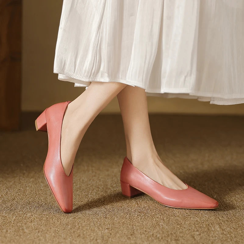 Alvina Leather Pumps