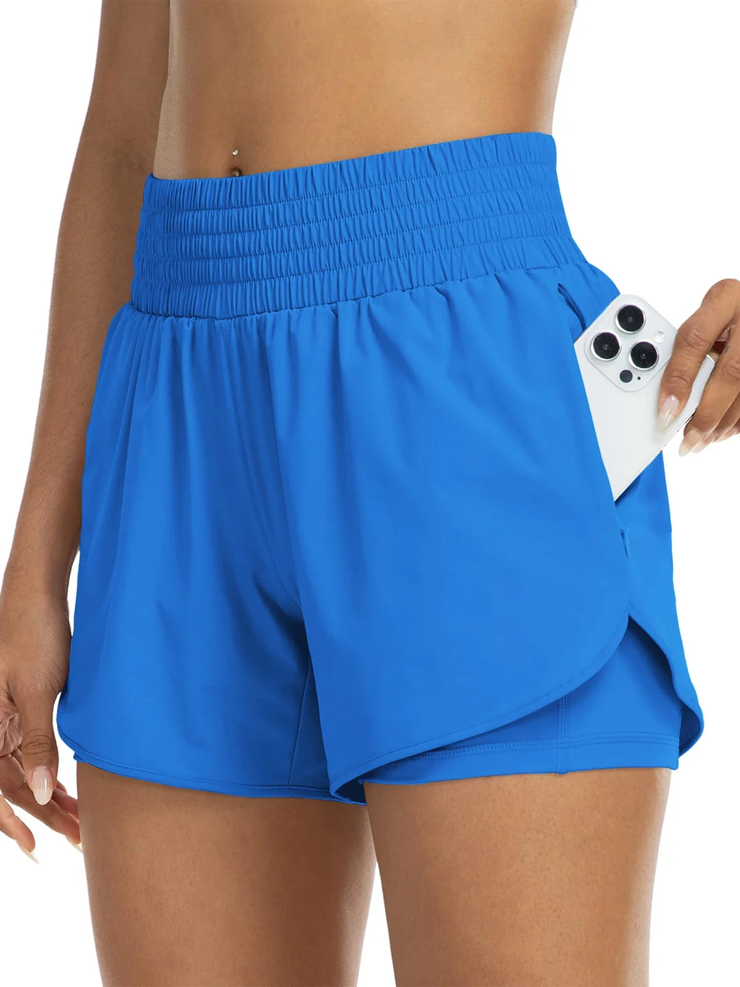 Aero High-Waisted Track Shorts