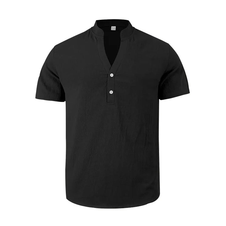Coastline Cotton V Neck Shirt