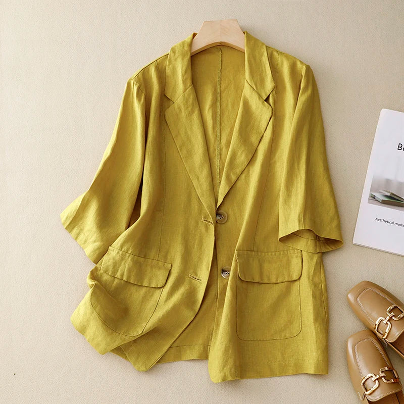 Ariana Linen Summer Blazer