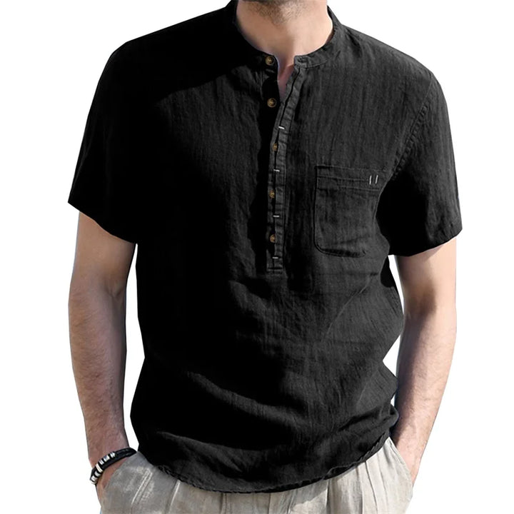 Carter Linen Henley Shirt