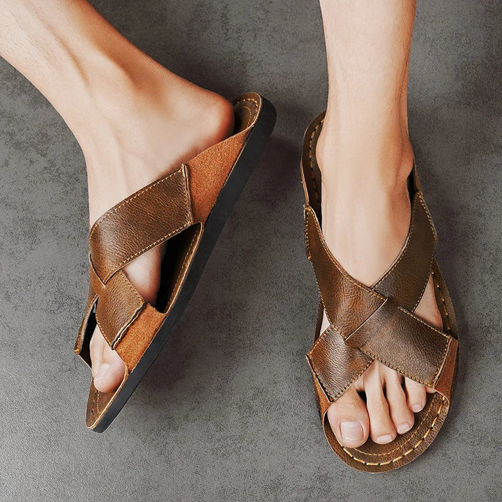 Fabiano Leather Beach Sandals
