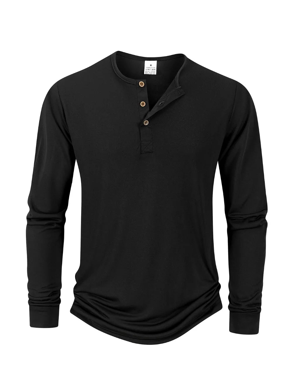 Henley Long Sleeve Neckline Shirt