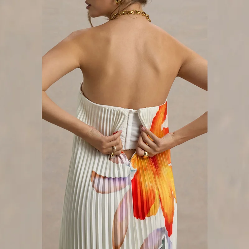 Mandana Strapless Maxi Floral Dress