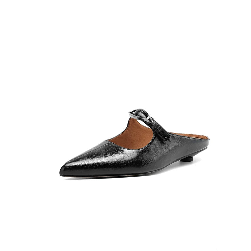 Alvina Genuine Leather Mules