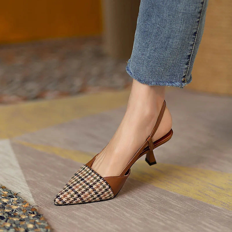 Monroe Leather Slingback Sandals