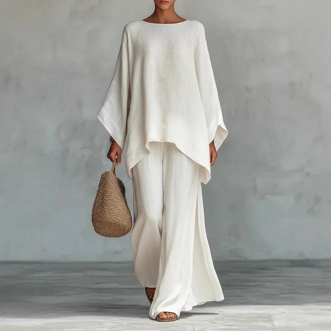Natalie Linen Blend Two-Piece Set