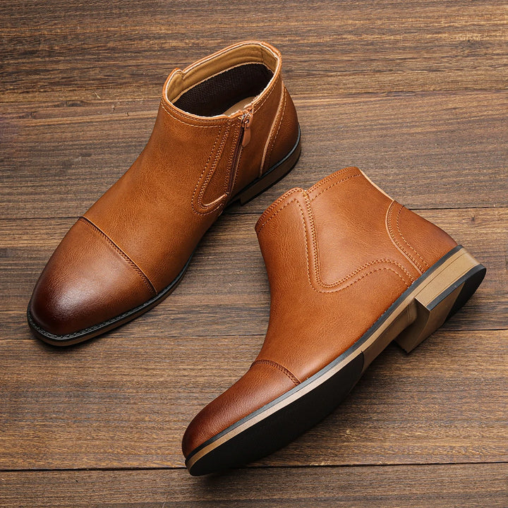 Henderson Zipper Leather Boots