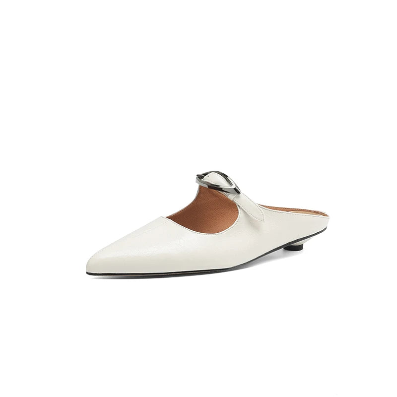 Alvina Genuine Leather Mules
