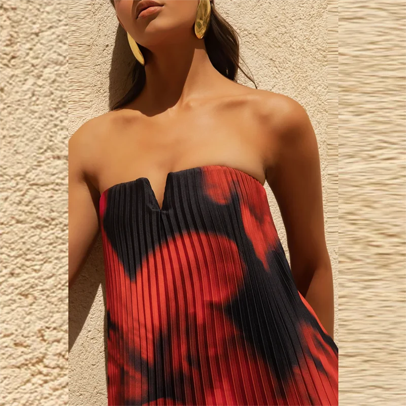 Mandana Strapless Maxi Floral Dress