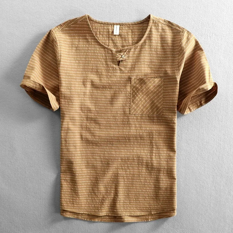 Lusso Cotton Stripe Tee Shirt