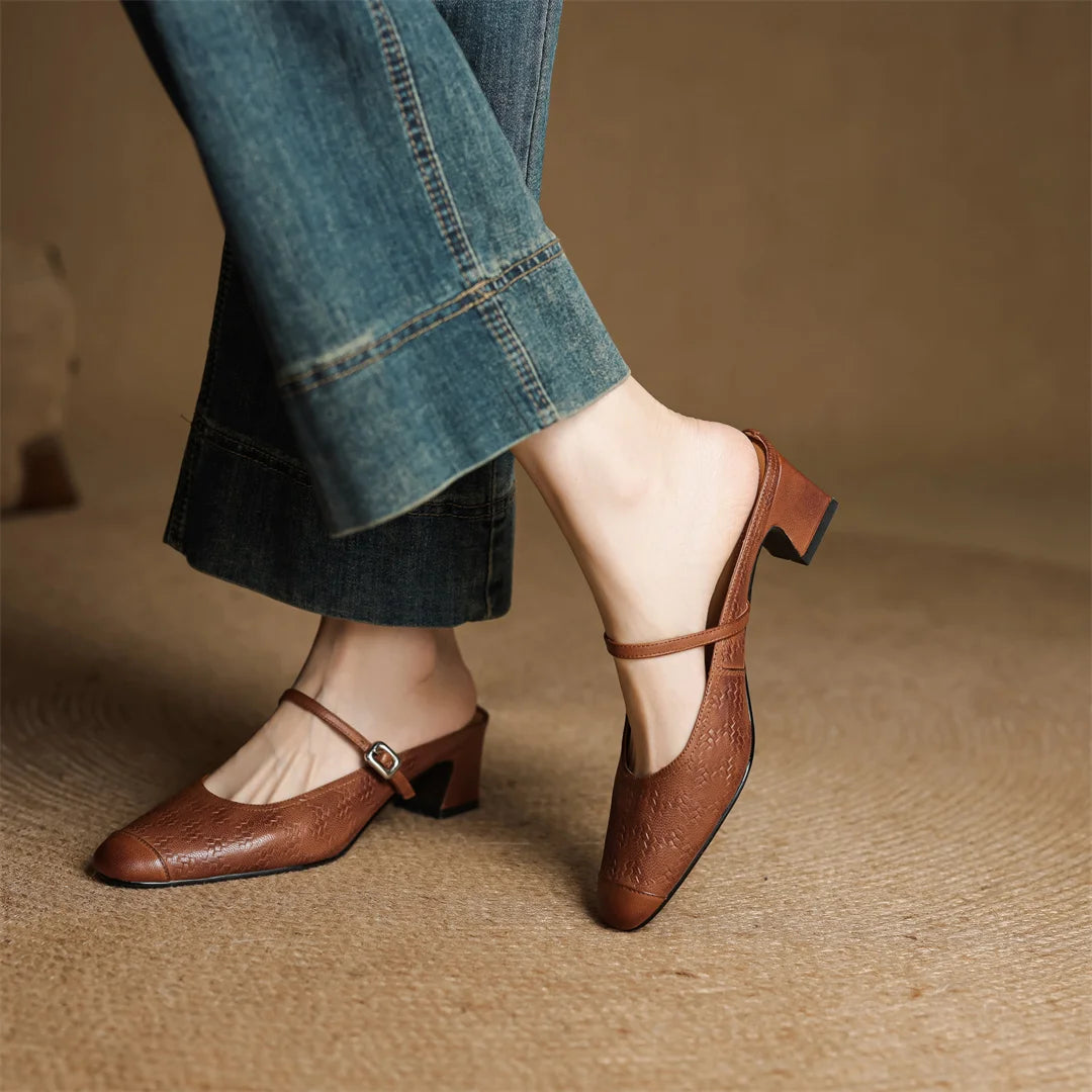 Milani Genuine Leather Mules