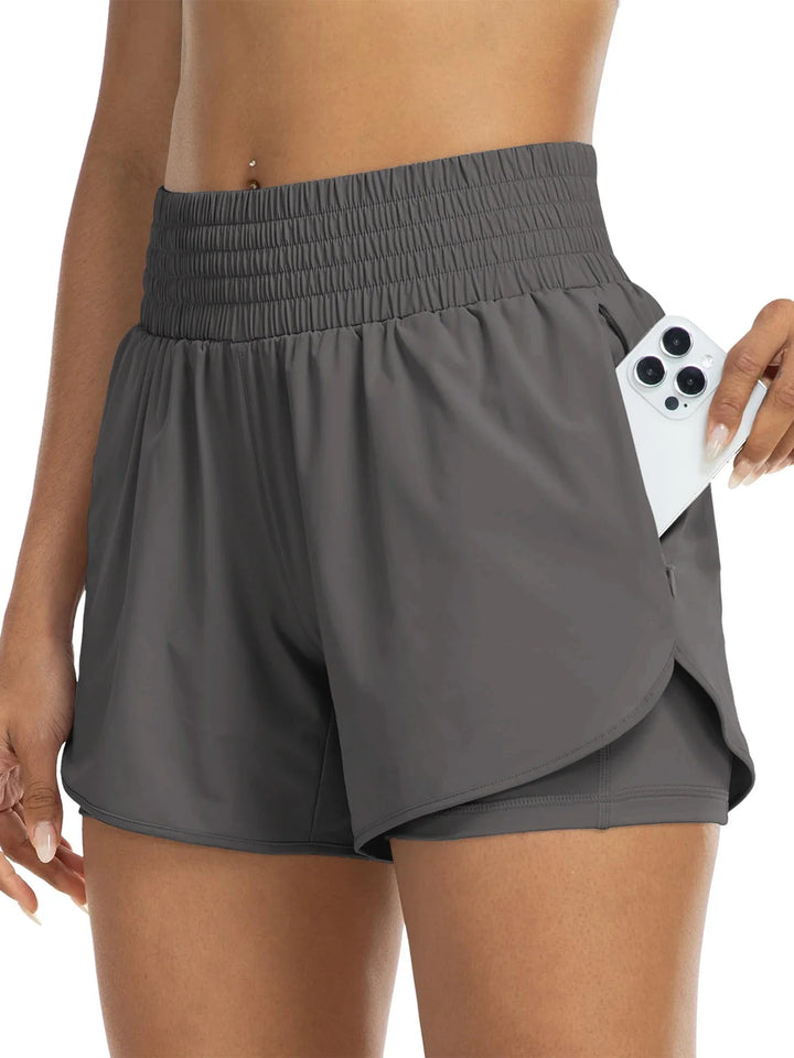 Aero High-Waisted Track Shorts