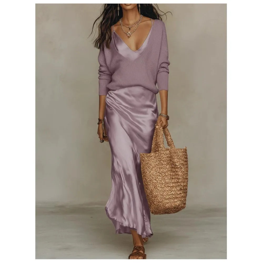 Jazlyn Silk Skirt Set