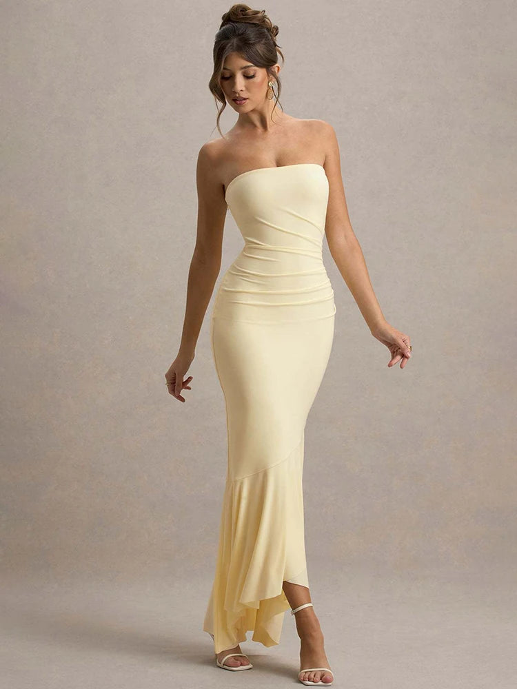 Nora Off-Shoulder Long Maxi Dress