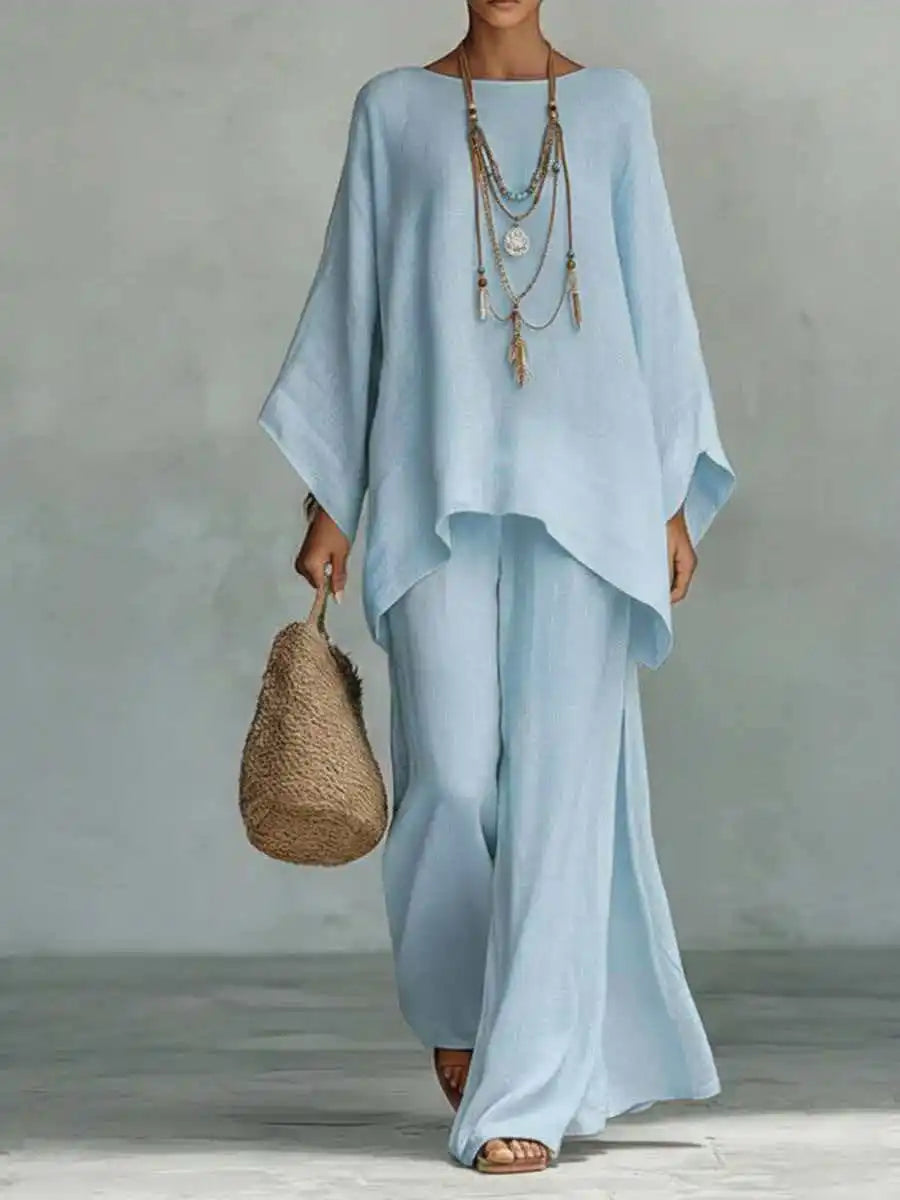 Natalie Linen Blend Two-Piece Set