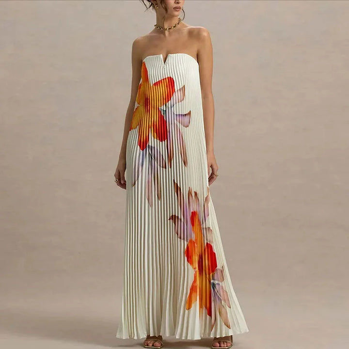 Mandana Strapless Maxi Floral Dress