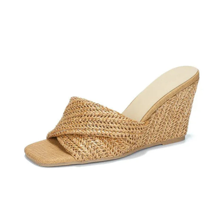 Leona Raffia Platform Sandals