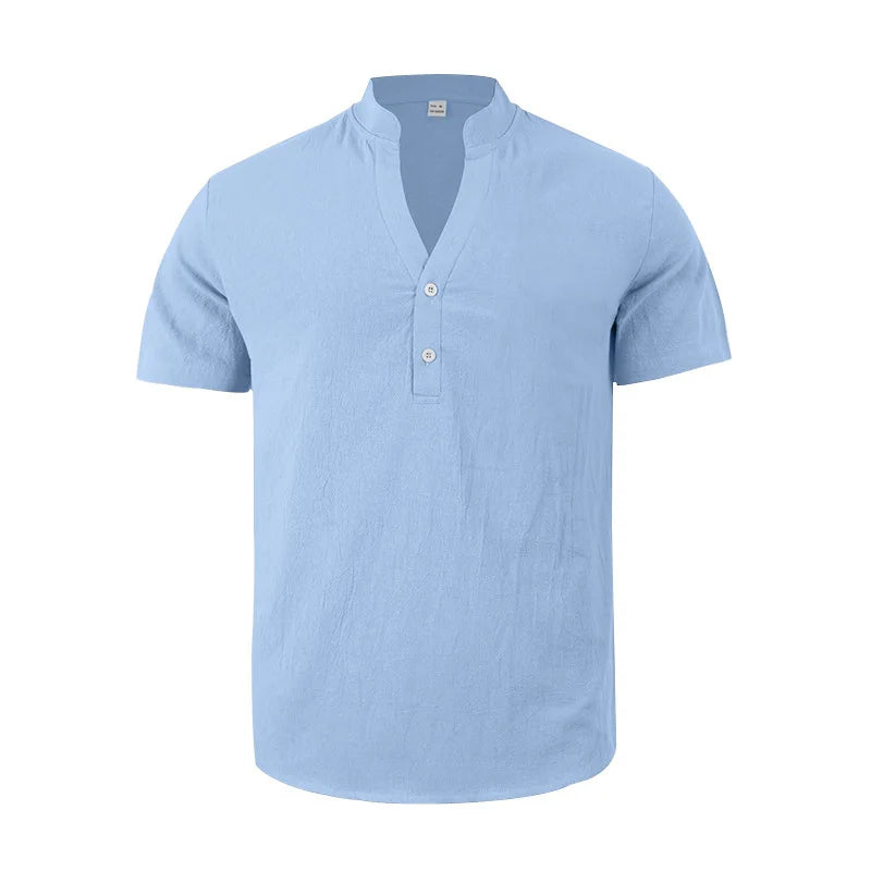 Coastline Cotton V Neck Shirt