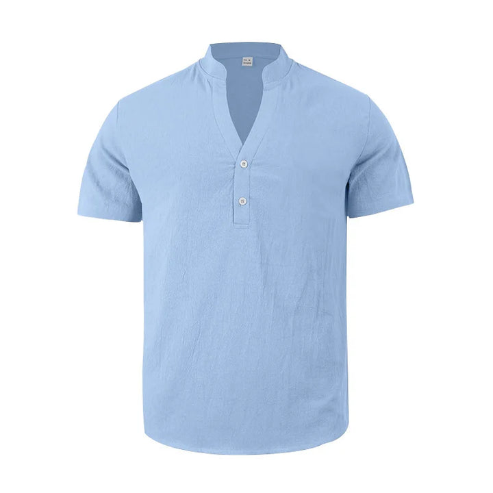 Coastline Cotton V Neck Shirt