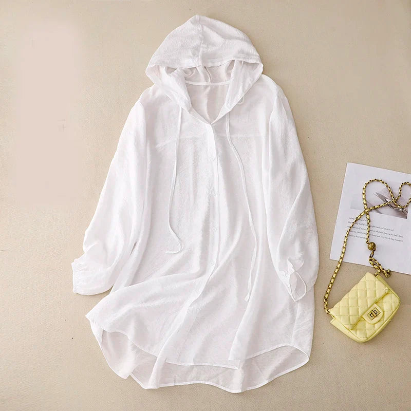 Juniper Sunscreen Linen Hoodie