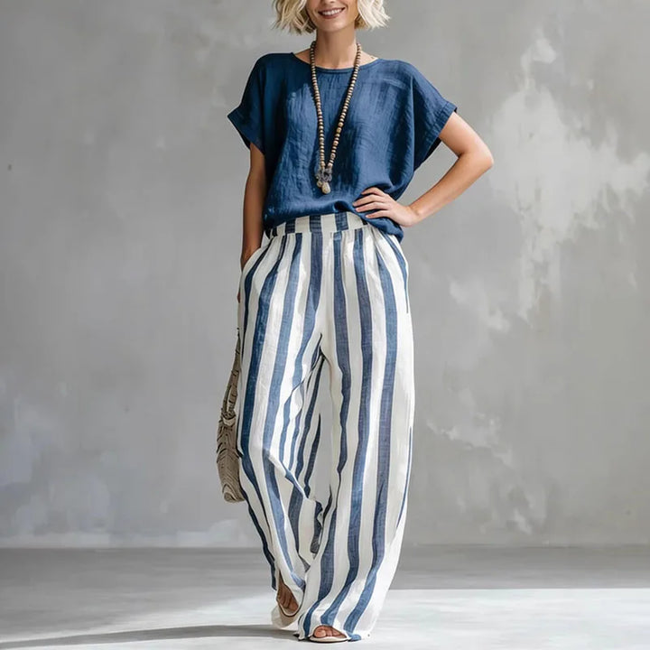 Bailey Striped Linen Summer Set